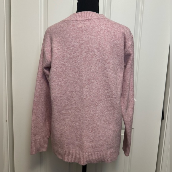 Loft Cat Mama Crew Neck Pink Sweater Size S - Picture 4 of 7